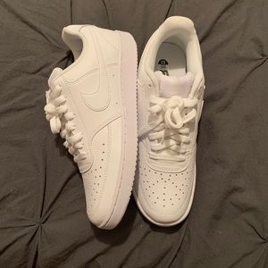 Mens nike size 8.5 all white never worn $60 or best offer